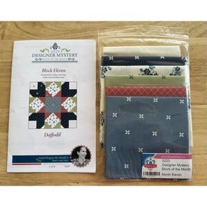 DAFFODIL Fat Quarter Shop 2023 Designer Mystery BOM 11 Pattern & Pre-cut‎ Fabric